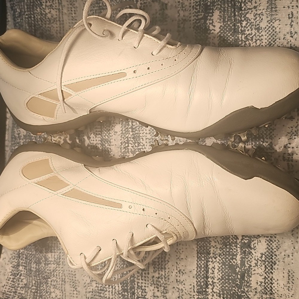 Footjoy Golf White & Beige Leather Shoes LoPro Women's 9.5M